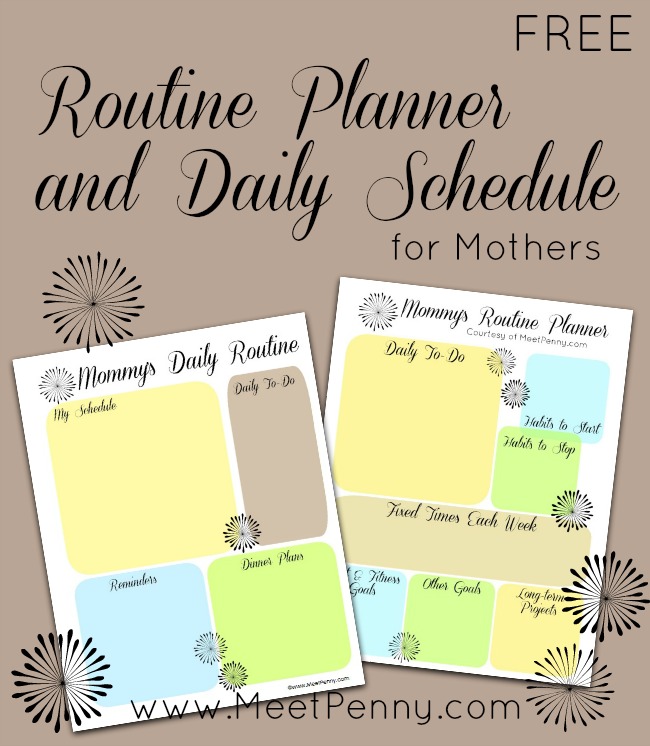 blank daily printable planner for mothers