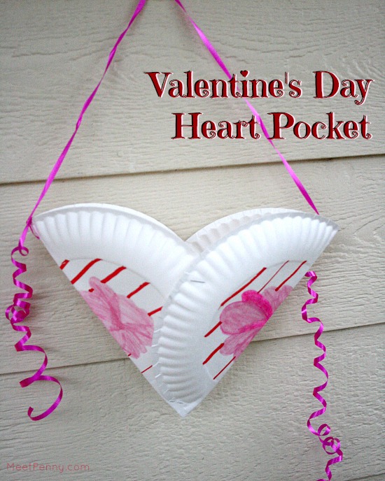 paper plate heart craft