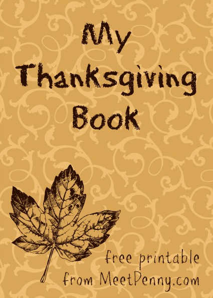 free printable Thanksgiving book
