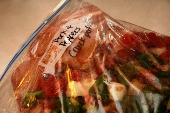 RECIPE: Pork & Peppers Crock Pot Bag