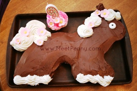 cowgirl birthday party horse cake