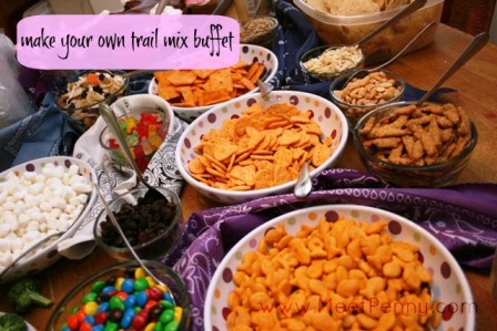 cowgirl birthday party make your own trail mix