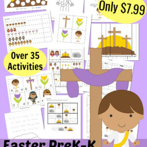Christian Easter Activity Pack with over 35 activities. Great for preK-K.