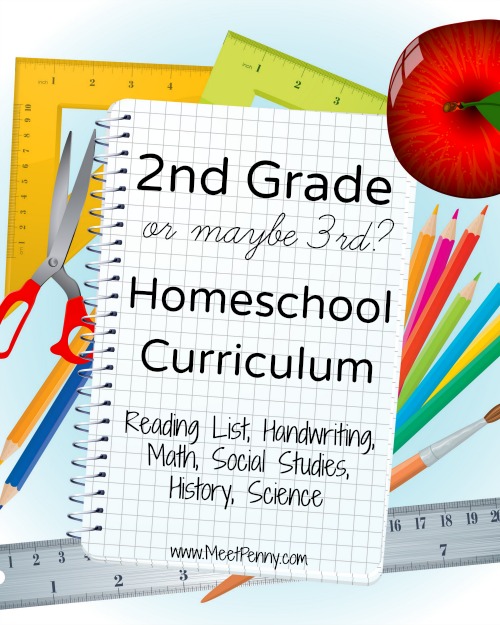 Click to view our 2nd Grade Homeschool Curriculum suggestions