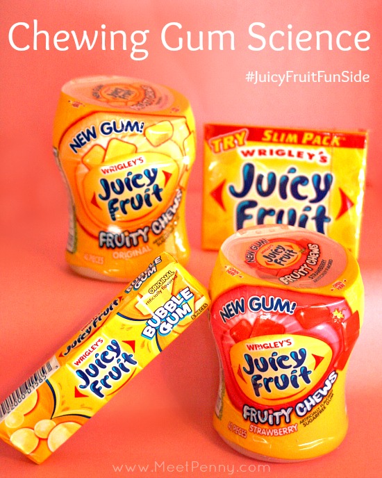 Great ideas for science using chewing and bubble gum. Includes a free printable. #JuicyFruitFunSide @Walmart #shop
