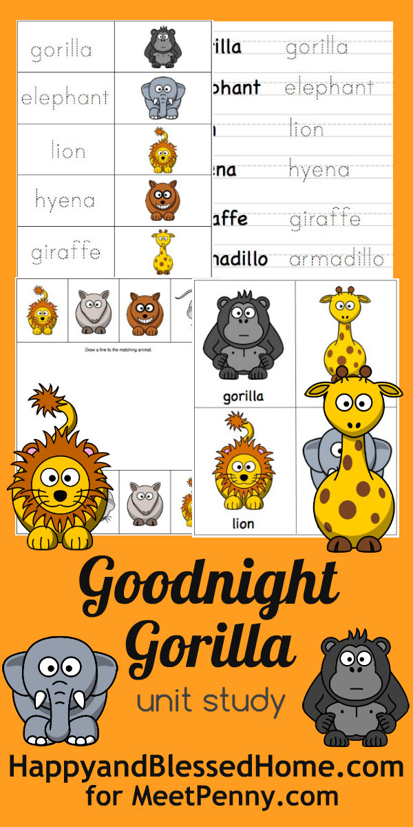 FREE Goodnight Gorilla Unit Study Printable Pack