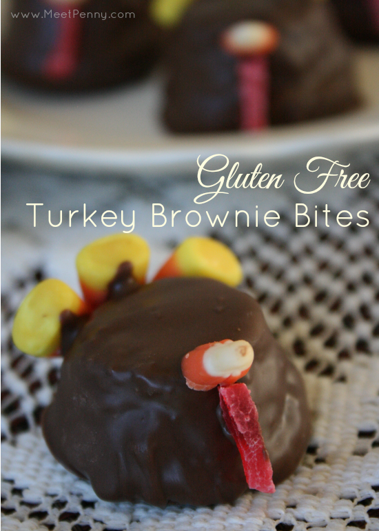 gluten free brownies turned into turkeys because gluten free kids need cute holiday treats too!