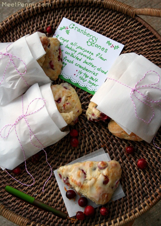 Add a personal touch using BIC Mark-It markers to make homemade recipe cards and host a goodie swap! Great idea. Love this recipe for Buttermilk Cranberry Scones.
