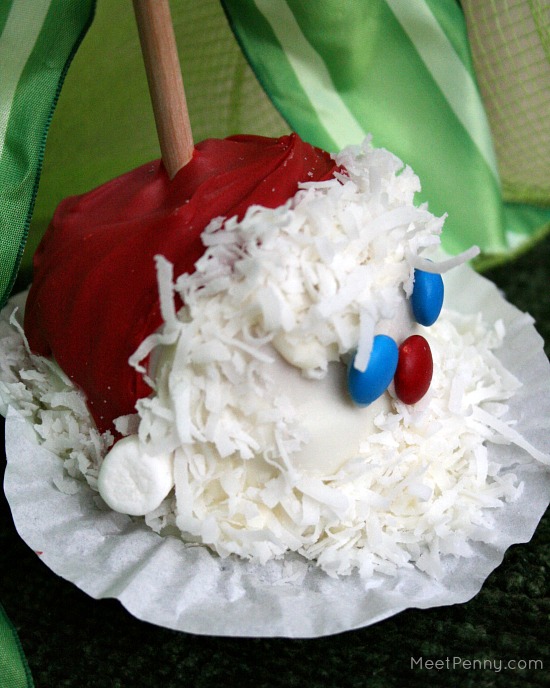 Gift for the person who has everything... This Santa Gourmet Apple is as cute as he is delicious. Love the idea for making him a "Dirty Santa!"