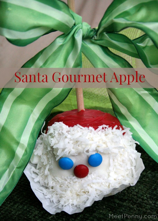 Gift for the person who has everything... This Santa Gourmet Apple is as cute as he is delicious. Love the idea for making him a "Dirty Santa!"