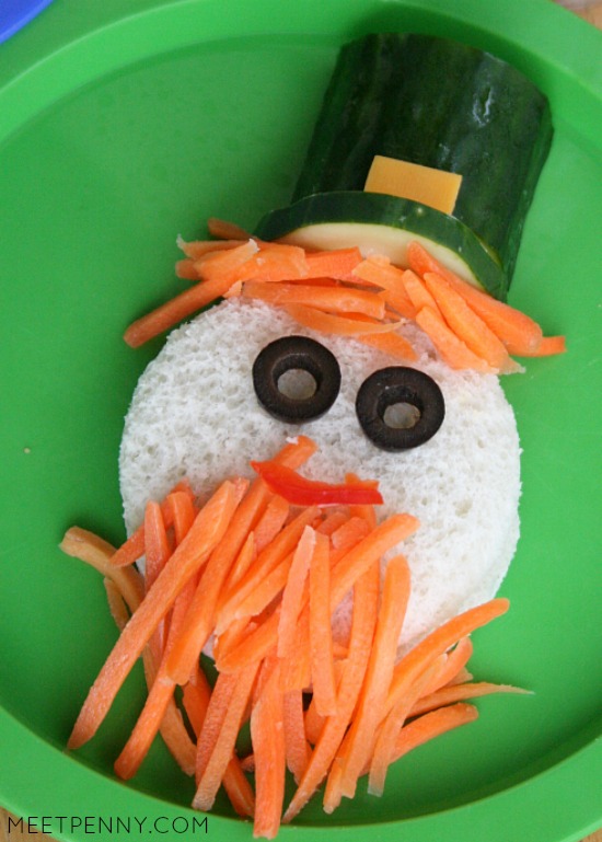 Cute leprechaun lunch to celebrate St Patrick's Day with the kids