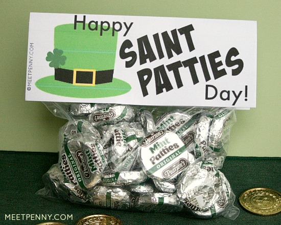 FREE printable St Patrick's Day party favors - six different designs