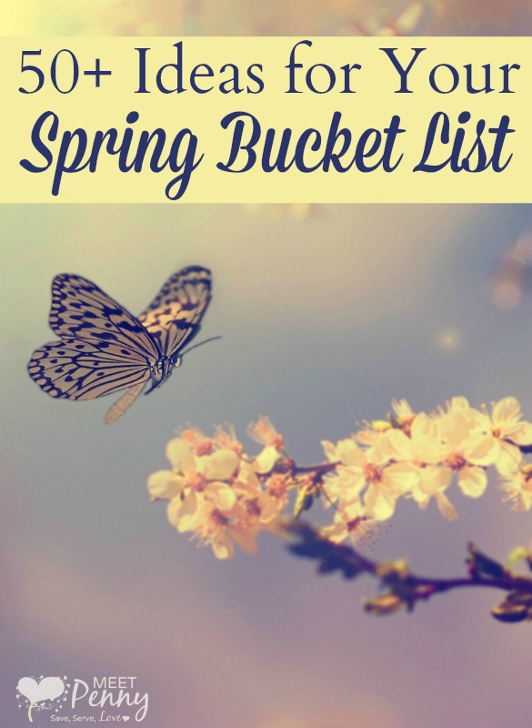 Fantastic fun ideas to create a Spring Bucket List. Love the idea of putting them in a jar and drawing randomly.