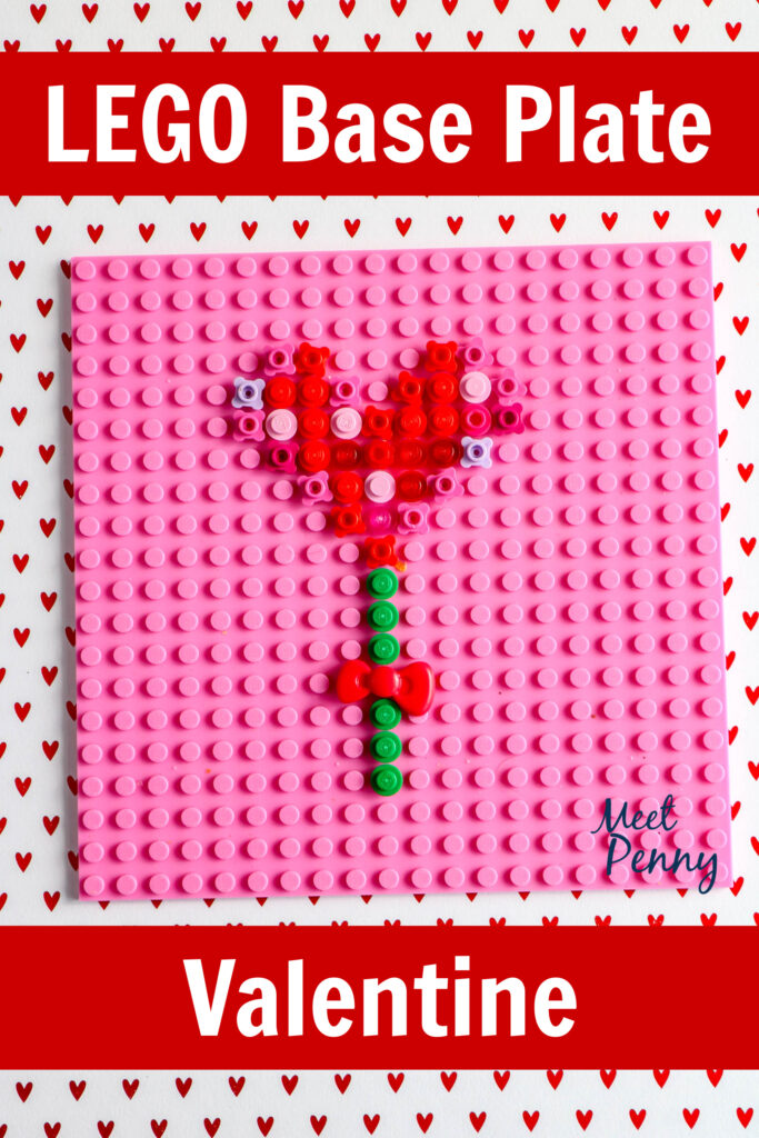 The LEGO Base Plate Valentine tutorial is an easy LEGO build inspiring love to bloom. The activity does not require any special bricks as you can construct the Valentine's Day Card using the small LEGOs you have on a base plate of any color.