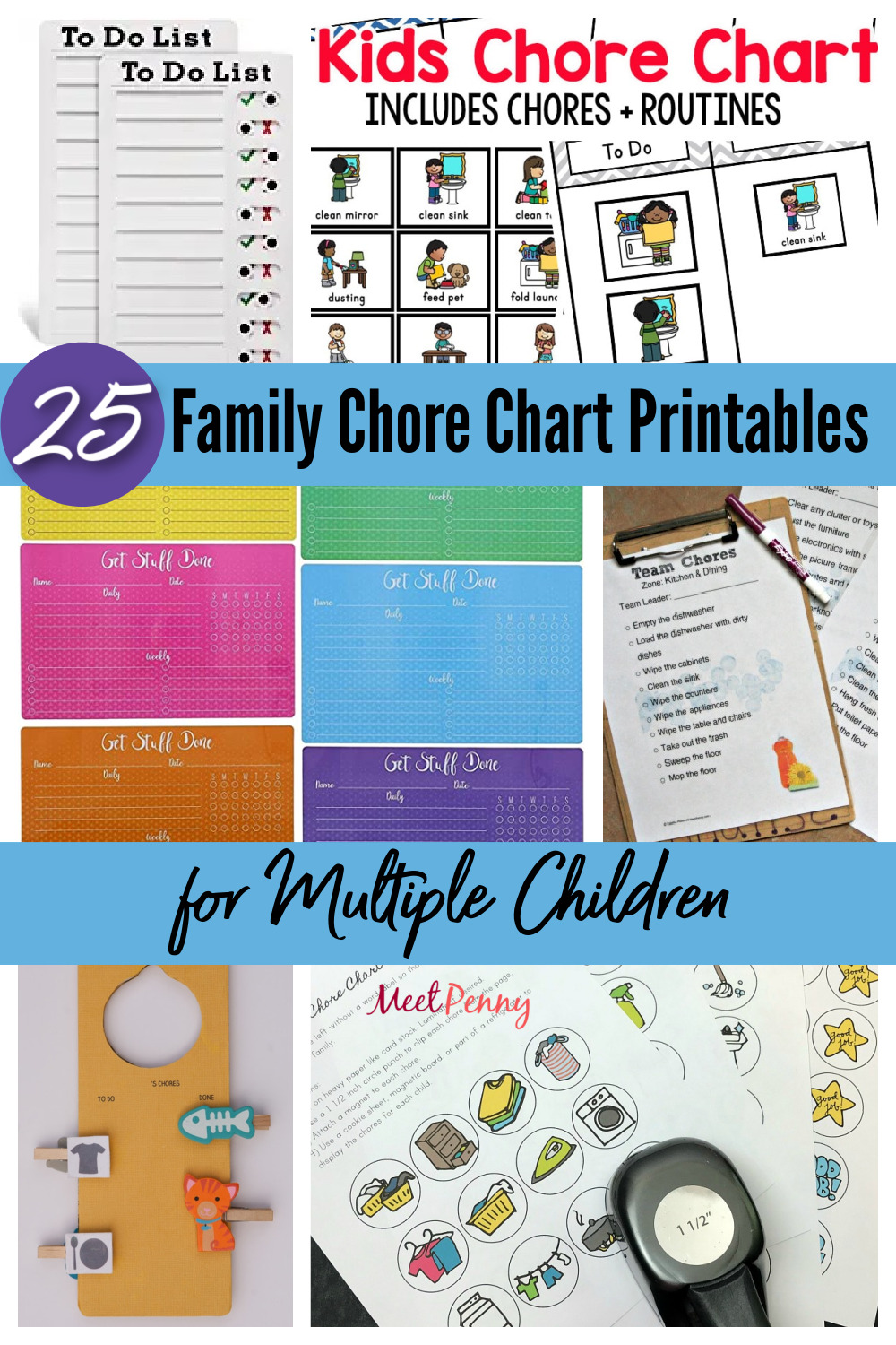There are many family chore charts for multiple children available so you can find a chore chart perfect for your situation.